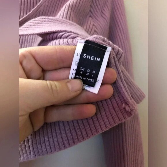 💎 SHEIN | Tie Front Cropped Sweater - Picture 3 of 4